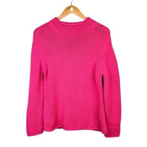 Vintage Harold's Womens Hot Pink Chunky Knit Long Sleeve Winter Cozy Sweater
